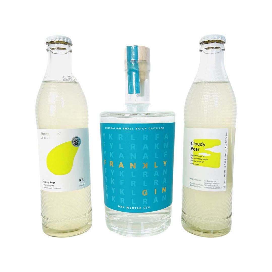 Frankly Gin Dry Myrtle Gin + StrangeLove Cloudy Pear Soda gift pack